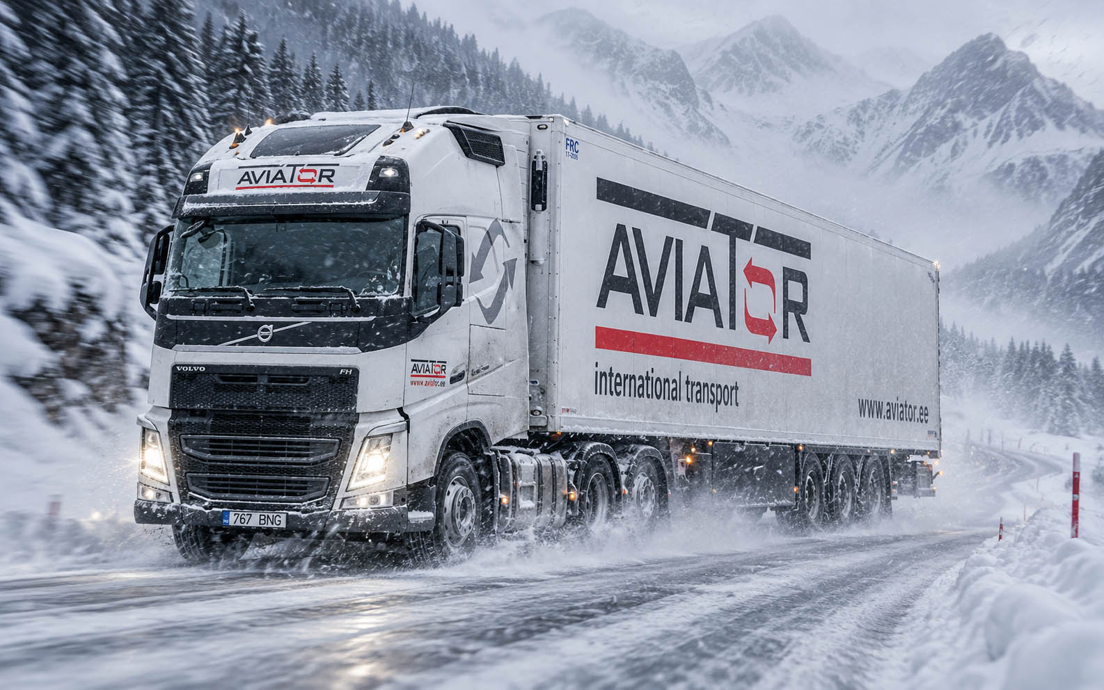 AVIATOR truck in Scandinavian winter conditions